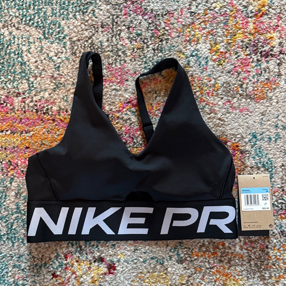 Nike Pro Black Sports Bra NEW Women’s Medium or Large MSRP 55